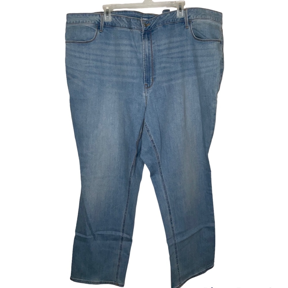 Old Navy Size 28 HIGH RISE WOW STRAIGHT JEANS Ankle Cropped Light Weight